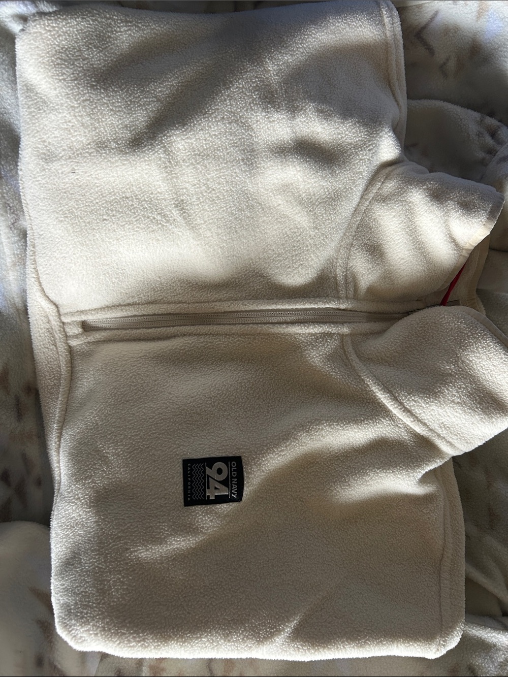 Cozy Cream Fleece Jacket with 94 Patch